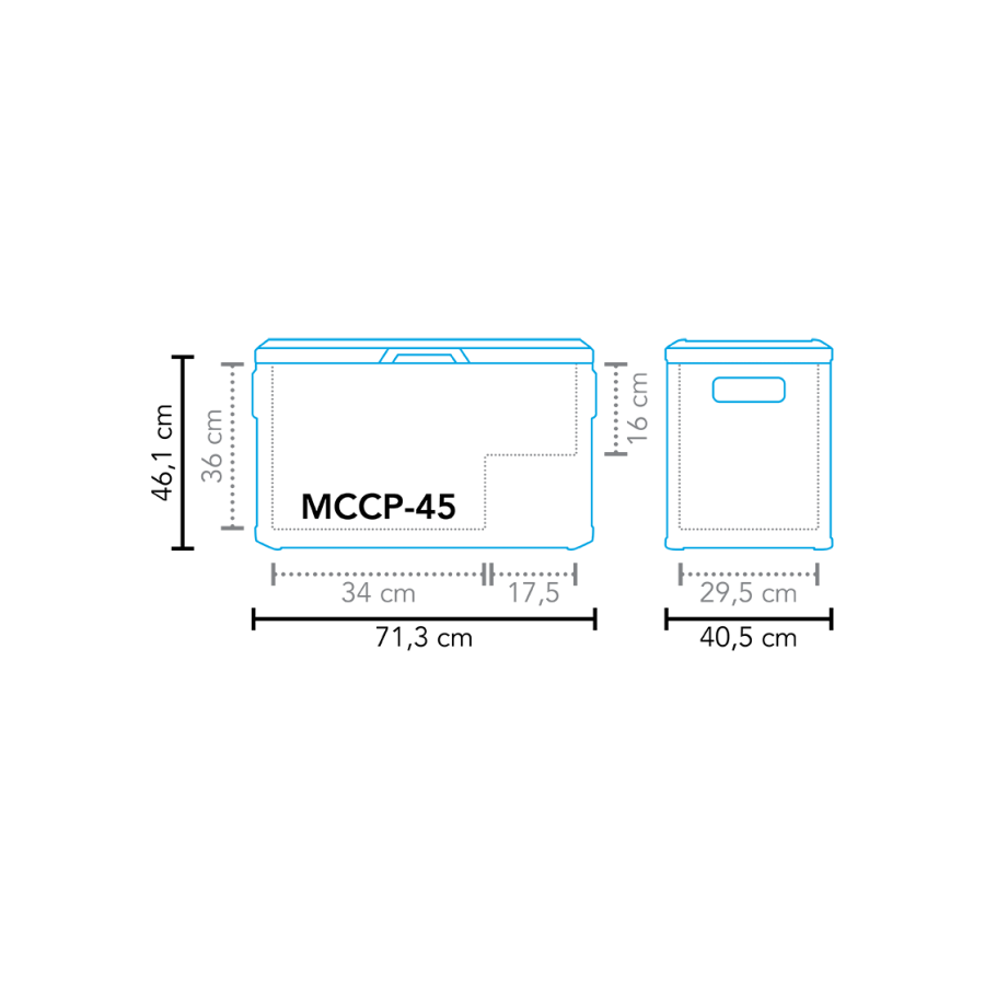 Glacière portable à compression MCCP-45 AC/DC