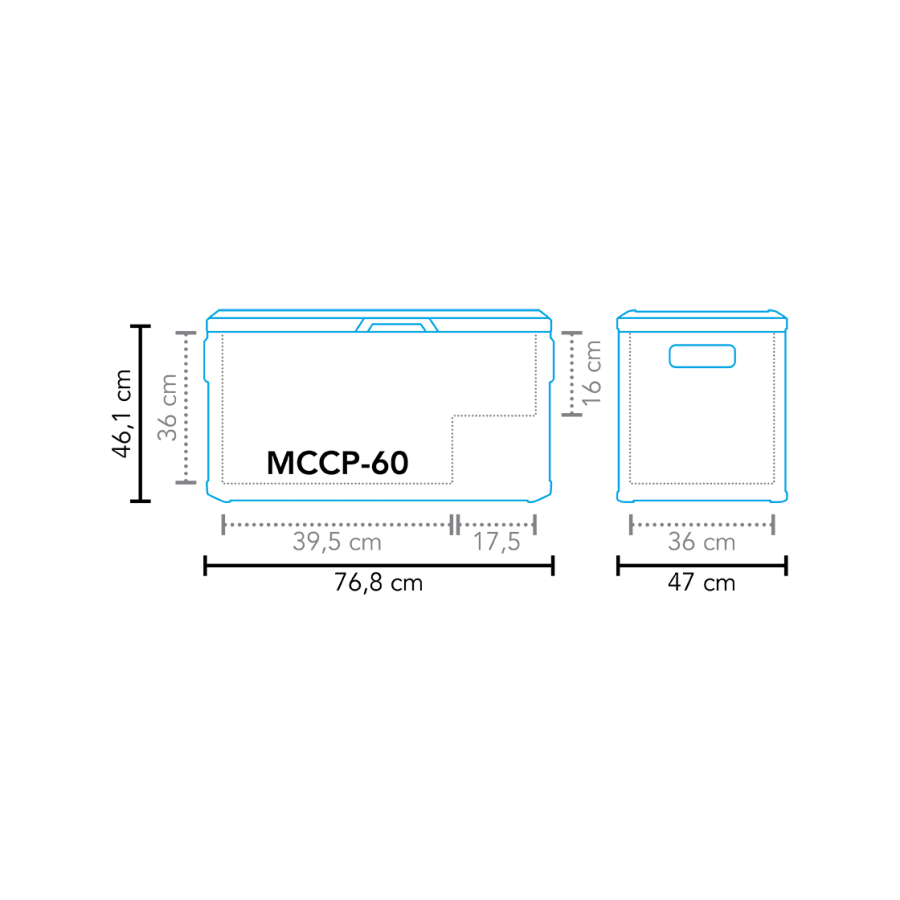 Glacière portable à compression MCCP-60 AC/DC