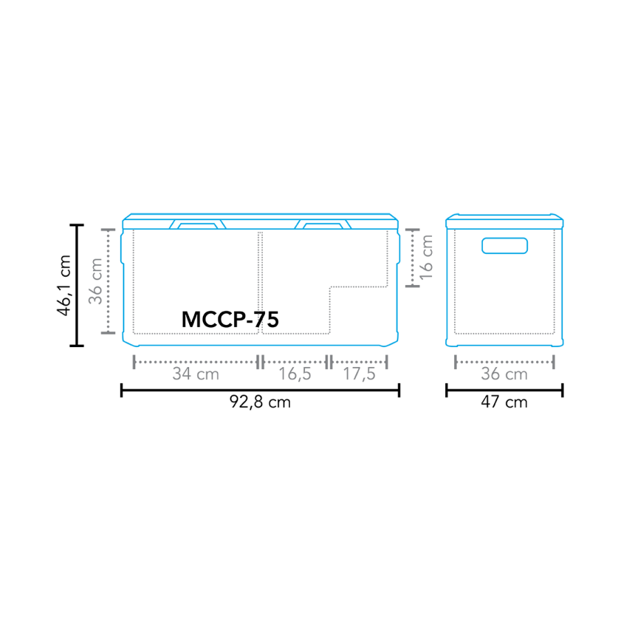 Glacière portable à compression MCCP-75 AC/DC Dual Zone